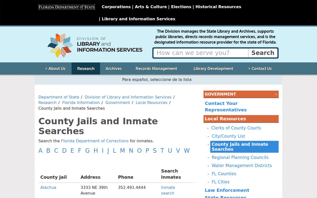 Gadsden County arrest and inmate search in Florida official directory