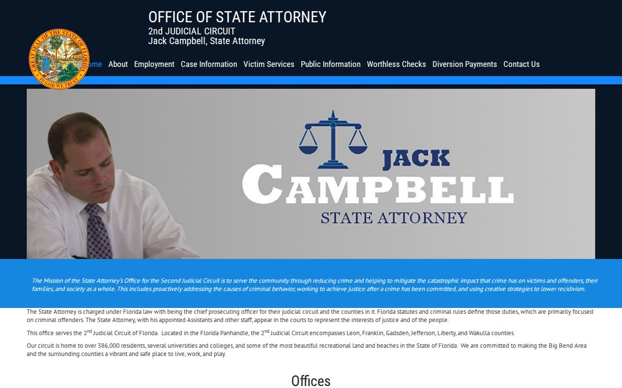 Gadsden County criminal court cases and Second Circuit State Attorney